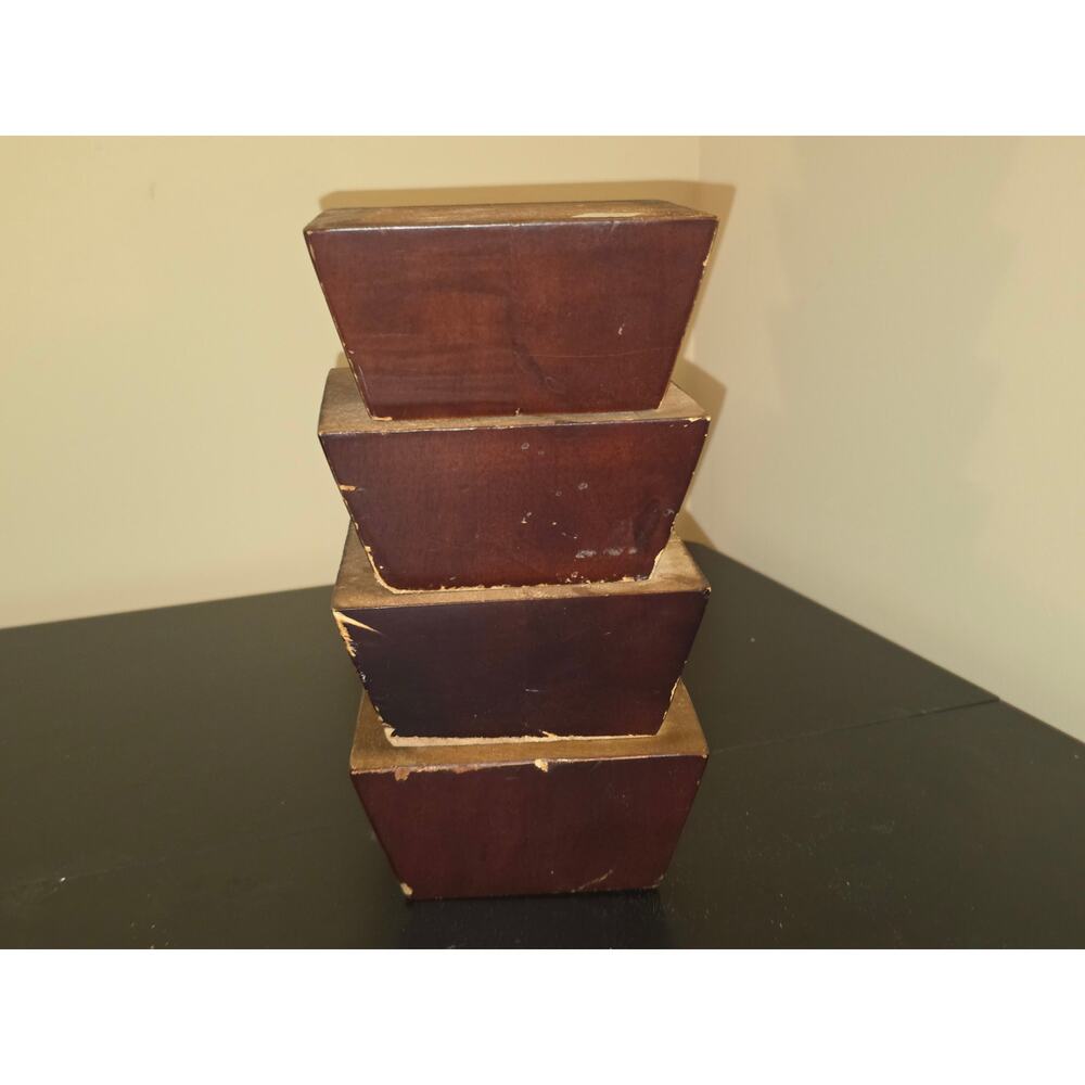 Wooden 4" Replacement Furniture Couch Chair Pedestal Sofa Legs Set Of‎ 4